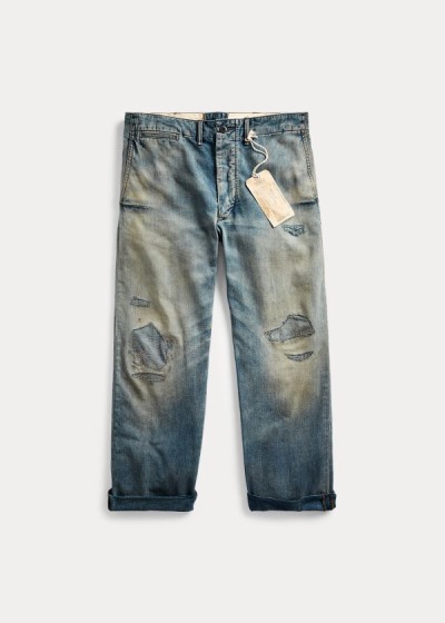 Jeans Ralph Lauren Hombre Azules Azules - Repaired Field - KPXAS1452